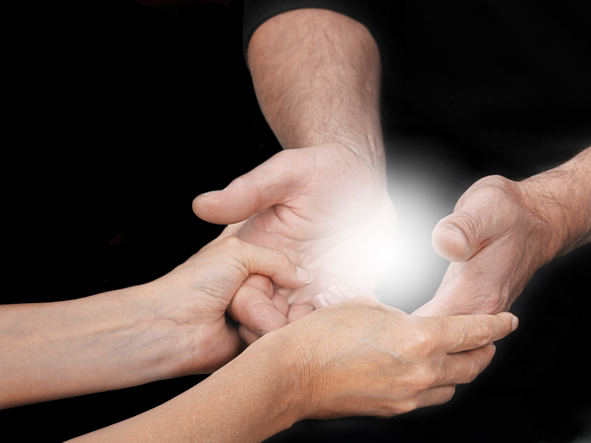 Reaching hands
